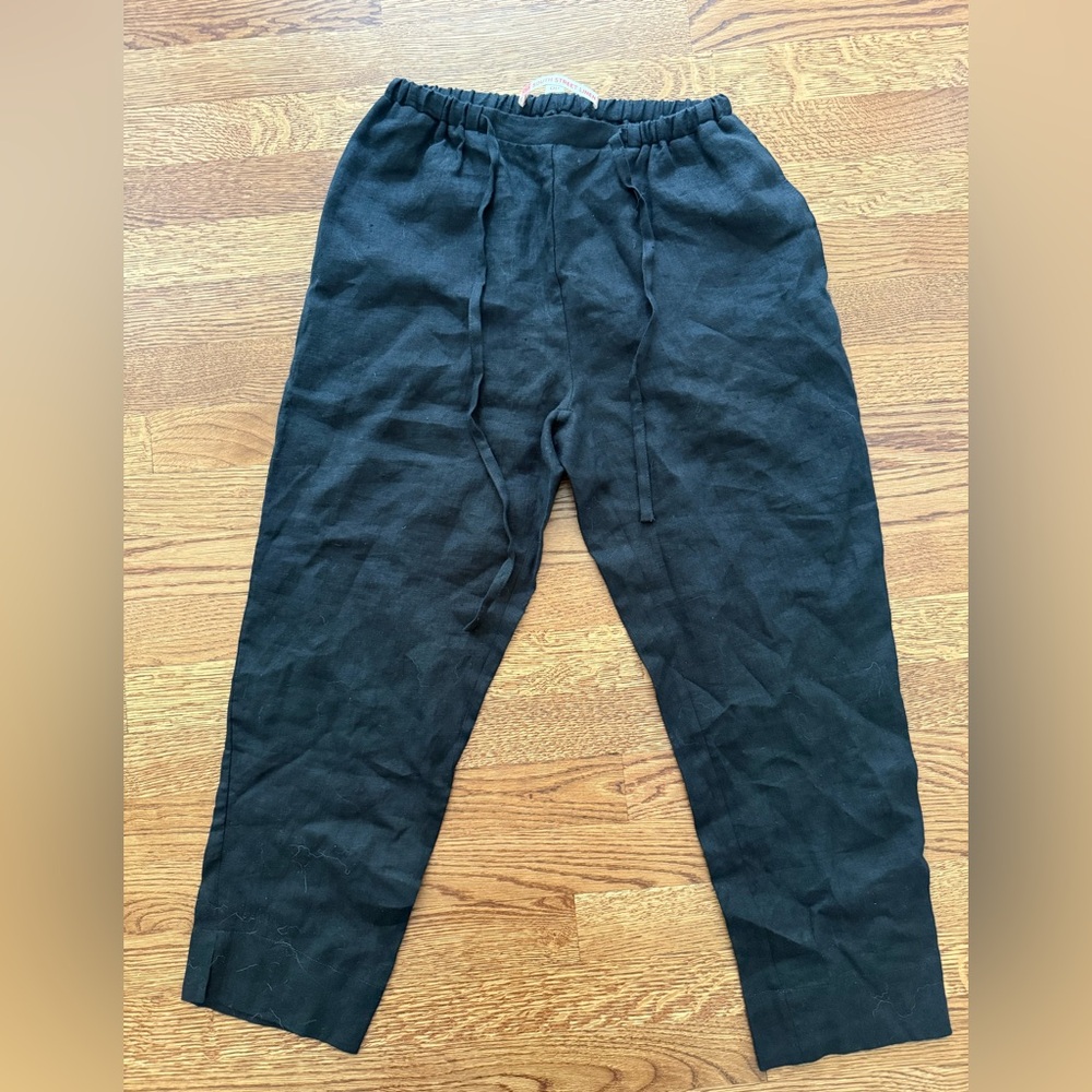 SOUTH STREET LINEN Pull On Pants Lagenlook Cropped Beachy Coastal Maine 0 Petite